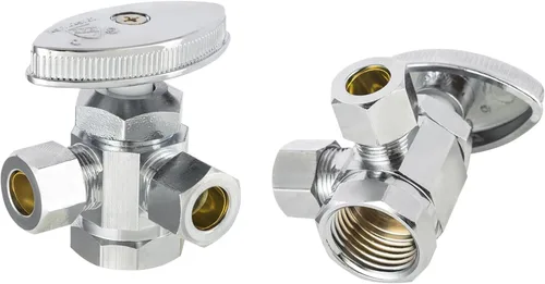 Miniatura 8 de EFIELD Válvula de parada angular de doble salida multigiro, entrada de tubo PEX-A de expansión de 1/2" F1960 x salida de compresión