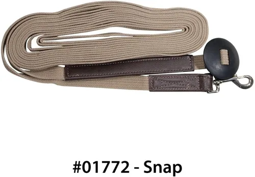 Miniatura 5 de Schneiders Dura-Tech - Línea de estocada de malla alemana para caballos Correa acanalada de agarre suave Ligero y duradero Opciones de cadena