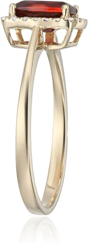 Miniatura 2 de 10K Diamante cojín Halo anillo de compromiso (110cttw, H-I Color, I1-I2claridad), talla 7