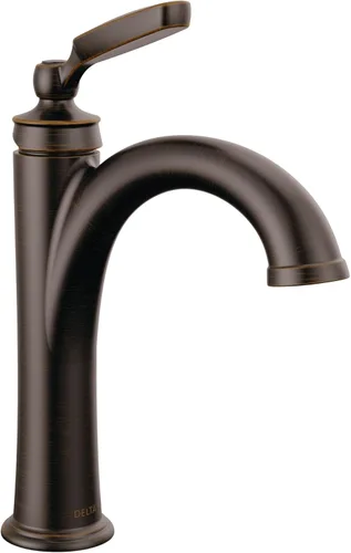 Grifo de Baño Delta Woodhurst Bronce Frotado con Aceite de 1 Orificio, Grifo de Lavabo de Baño de Un Solo Orificio para Tocador, Ensamblaje de