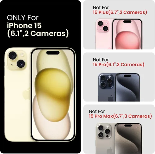 Miniatura 6 de FireNova Funda diseñada para iPhone 15, funda de silicona mejorada [protección de cámara] con [2 protectores de pantalla], forro interior de Azul