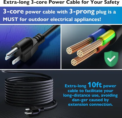Miniatura 6 de Bomba de agua sumergible 1200GPH/70W Bombas de fuente con control de flujo, bomba de estanque sumergible para exteriores con cable de alimentación