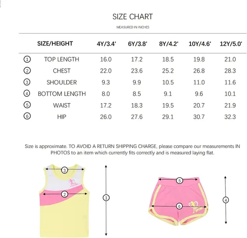 Miniatura 6 de nomachalt Girls Summer Shorts Sets Kids 2 Piece Outfits Clothes Tennis Running Tank Top Shirts Dolphin Shorts