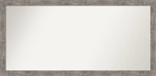 Miniatura 244 de Amanti Art Silver Bathroom Mirror for Over Sink, 24x49 Custom Made Marred Pewter Rectangle Vanity Mirror, Oversize Casual Wood Frame, Hangs Estaño