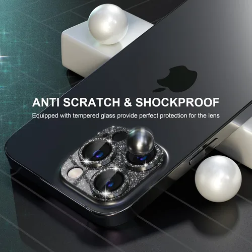 Miniatura 4 de Choiche Protector de lente de cámara para iPhone 14 Pro/iPhone 14 Pro Max, cubierta de cámara brillante con protector de pantalla de lente de vidrio