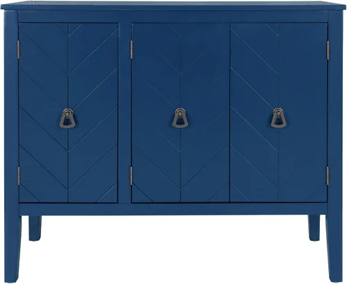 Miniatura 4 de VilroCaz Armario de almacenamiento multifuncional, gabinete de almacenamiento de madera para bufé, sofá, mesa, mesa auxiliar con estante ajustable