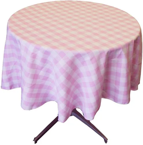 Miniatura 7 de KS Linens - Mantel redondo a cuadros de 30 pulgadas, varios colores disponibles (Apple G y blanco)