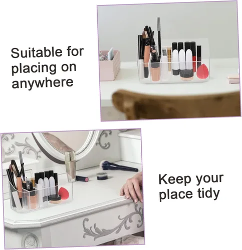 Miniatura 6 de Cabilock Soporte para brochas de maquillaje, organizador de maquillaje pequeño para cosméticos, caja de pinceles, lápiz labial, cuidado de la piel