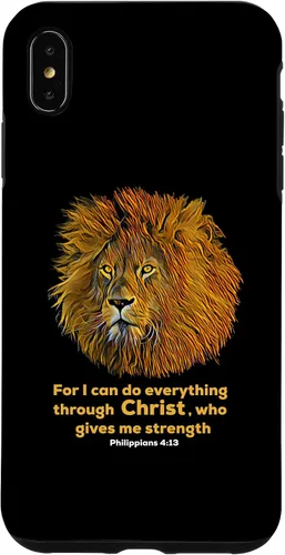 Miniatura 7 de Funda para iPhone 11 Pro Max Filipenses 4:13 con versículo de la Biblia cristiana, regalo de león cristiano