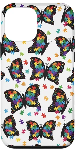 Miniatura 16 de Funda con patrón de rompecabezas de mariposa para iPhone 17