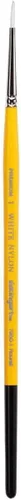 Miniatura 11 de KINGART Gold Grip 7950 Series Juego de pinceles redondos para artistas, pelo sintético de nailon blanco para pintura facial, tela, cerámica, mango