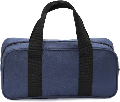 Miniatura 6 de Bolsa de herramientas con boca ancha, organizador impermeable, disponible en azul marino, negro y caqui (2, azul marino)