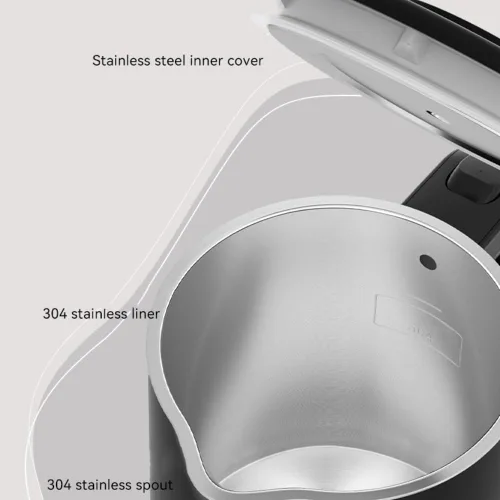 Miniatura 5 de Hervidor eléctrico pequeño de 0.6 L, acero inoxidable 304, mini calentador de agua caliente de 600 W, hervidor de café eléctrico portátil de viaje