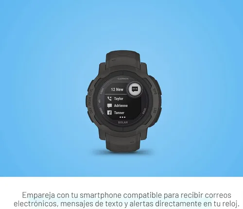 Miniatura 6 de Garmin Instinct 2 Solar, reloj resistente para exteriores de menor tamaño con GPS y con capacidad de carga solar, construido para todos los Grafito