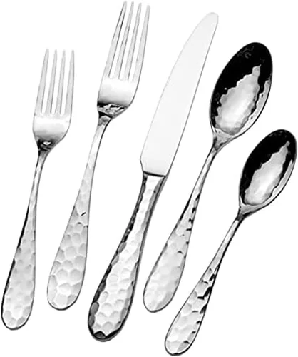 Miniatura 9 de Mikasa Harmony - Juego de cubiertos de 45 piezas, acero inoxidable 18/10 para 8, incluye tenedores, cuchillos, cucharas y juego de utensilios