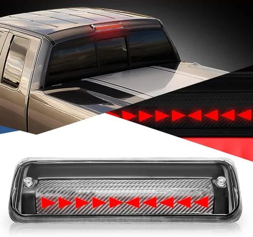 Miniatura 11 de Auto Dynasty Luz de freno secuencial con aspecto de fibra de carbono, 3ª tercera luz de freno compatible con Ford F-150 2007-2010 Explorer