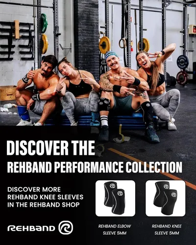 Miniatura 7 de Rehband RX - Soporte de muñeca Power Max, funda de neopreno 3 en 1 + envoltura para entrenamiento de fuerza, protege durante el entrenamiento