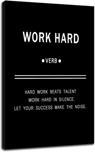 Miniatura 77 de Motivational Wall Art 1% Better Every Day Quote Framed Canvas Poster Inspirational Wall Decor for Office Gym Study Room Small Size Growth Mindset