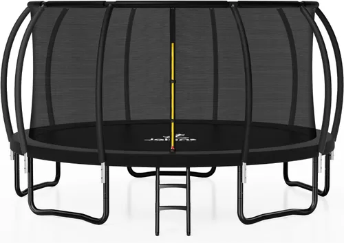 Miniatura 17 de JELENS Trampolín de 8 pies, 10 pies, 12 pies, 14 pies, 15 pies, 16 pies, trampolines recreativos con red de cierre, trampolines antioxidantes