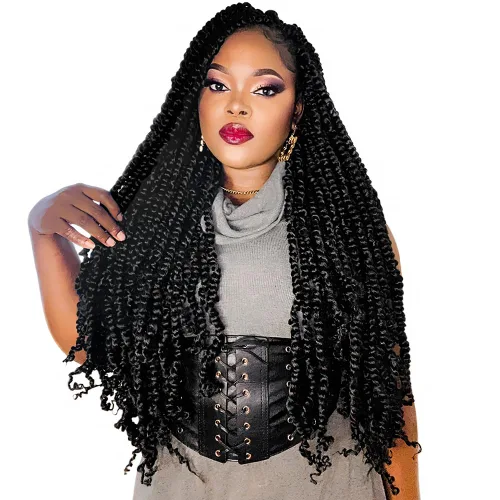 Miniatura 80 de BOHOBABE Cabello de Ganchillo Pre-retorcido Passion Twist de 14 Pulgadas Cabello Corto Ombré Gris Pre-enrollado de Ganchillo Passion Twist para Gris