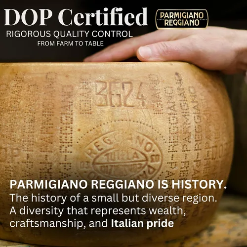 Miniatura 8 de Bloque de queso parmesano 7.05 oz (7.05 onzas), queso parmesano Reggiano DOP, queso italiano de grado superior, 20 meses de edad, Latteria Soresina