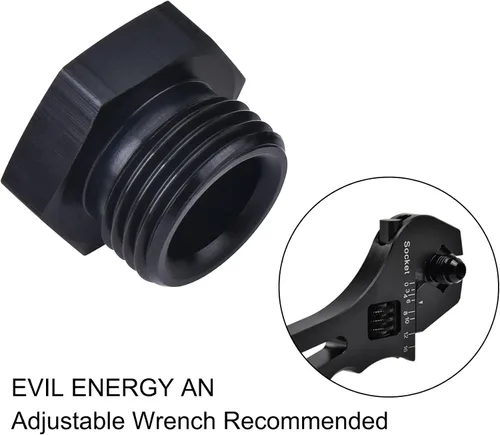 Miniatura 5 de EVIL ENERGY 3AN Tapa de bloqueo ORB Adaptador de acoplamiento de tapón macho de aluminio