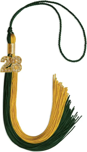 Miniatura 56 de Endea Graduation Borla de doble color con dije dorado (negro/oro brillante, 2022)