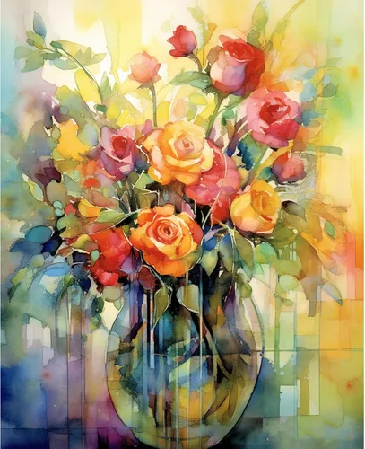 Miniatura 9 de Tucocoo Kits de pintura floral de amapola por números con pinceles y pigmento acrílico sobre lienzo para adultos, hermosos jarrones, flores, Obras
