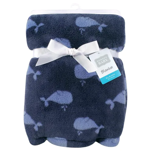 Miniatura 2 de Hudson Baby Manta unisex de súper felpa para bebé, ballena, talla única Ballena (Whale)