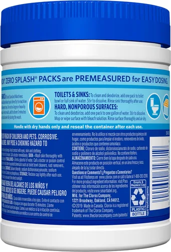 Miniatura 3 de Clorox Paquetes de blanqueador Zero Splash - Cápsulas de lavandería, paquete de 4
