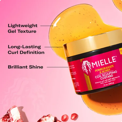 Miniatura 4 de Mielle Organics Crema para rizos de granada y miel - Crema capilar definitoria de rizos y bucles para cabello tipo 4 - Hidrata, controla
