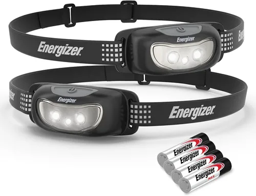 Miniatura 2 de ENERGIZER - Linterna frontal LED (2 unidades) Universal+, IPX4 resistente al agua, luz de cabeza de alto rendimiento para exteriores, campamento