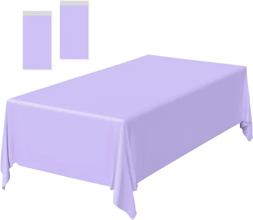 Miniatura 19 de Paquete de 2 Manteles de Plástico Beige Desechables Cubiertas de Mesa Mantel Rectangular Beige para Fiesta Baby Shower Boda Cumpleaños Mantel