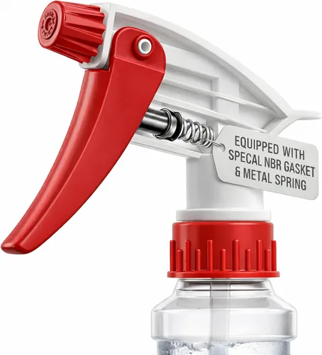 Miniatura 2 de Bar5F Botellas de plástico con pulverización, paquete de 2, 16 onzas, para todo uso, vacías para soluciones químicas y de limpieza, rociador