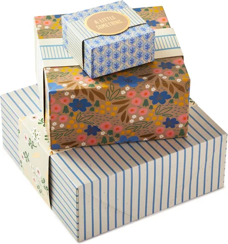 Miniatura 7 de Hallmark Cajas de regalo de 3 tamaños surtidos (rayas arcoíris, puntos, estrellas) para cumpleaños, bodas, graduaciones, baby showers, todas