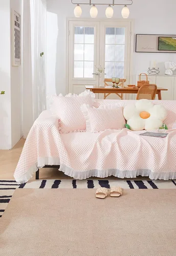Miniatura 4 de Funda de sofá toalla Cojín Sofá FurnitureProtector protegerá su sofá de manchas, desgaste Es funcional y duradero para la vida diaria para cama, Rosa