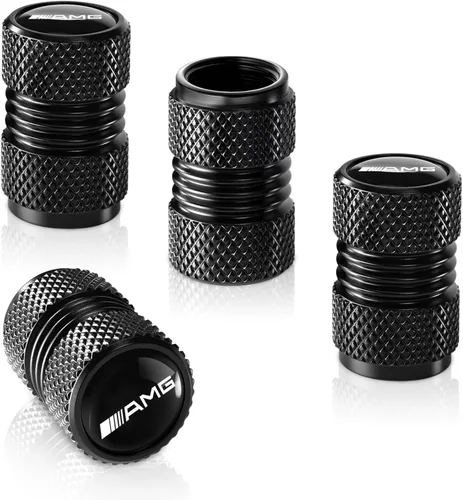 Tapas de Vástago de Válvula de Neumático para Mercedes Benz AMG Accesorios Junta Tórica Resistente a la Corrosión Tapón de Aire de Vástago de Negro
