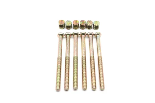 Miniatura 6 de Juego de tornillos para cuna M8 x 3.543 in – 8 pernos de barril de muebles chapados en zinc para futones