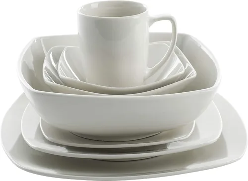 Miniatura 3 de Gibson Home Zen Buffetware - Juego de vajilla de 39 piezas para cena, color blanco