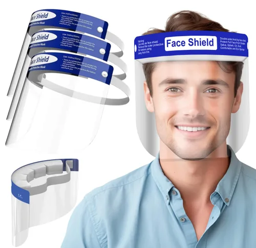 Miniatura 9 de Medical Nation Protector Facial 10 Unidades Protectores Faciales de Plástico Transparente para Mujeres, Hombres y Niños, Antiempañamiento