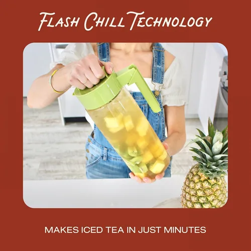 Miniatura 3 de Tetera eléctrica Takeya Flash Chill®, 1 Cuarto de galón, Aguacate