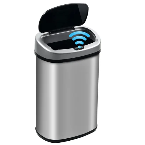 Miniatura 10 de Basurero automático de cocina de 13 galones con tapa, diseño sin contacto y silencioso con control de olores, para cocina dormitorio oficina