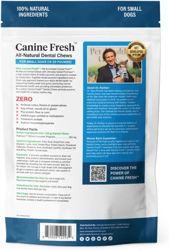 Miniatura 2 de ULTIMATE PET NUTRITION Canine Fresh - Masticables dentales, golosinas dentales para perros, palitos de cuidado bucal e higiene, alivia las encías