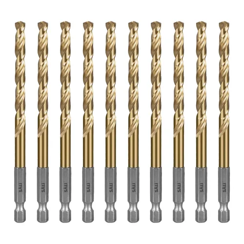 Miniatura 22 de Juego de brocas de cobalto SALI, paquete de 20 piezas de 5/64 pulgadas de acero de alta velocidad con vástago hexagonal brocas Jobber, para madera