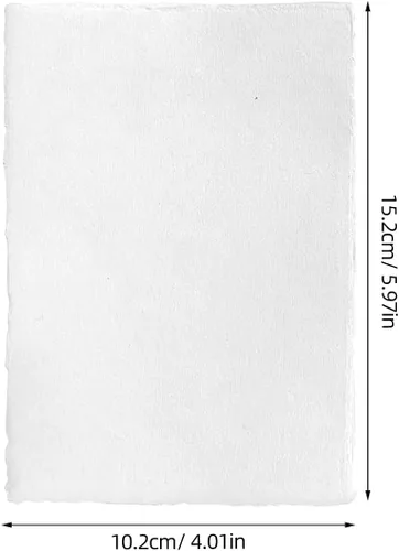 Miniatura 2 de Generic 25pcs Watercolor Paper - Thick Cotton Pulp Paper Sheets Rough Texture Deckled Edge A6 for Watercolors Acrylics Calligraphy and Creative Art