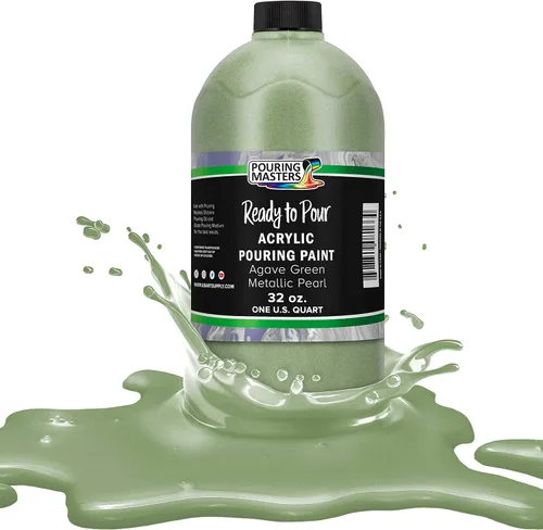 Miniatura 15 de Pouring Masters Royal Blue Metallic Pearl - Pintura acrílica para verter lista para verter – Pintura acrílica líquida premezclada de 32 onzas