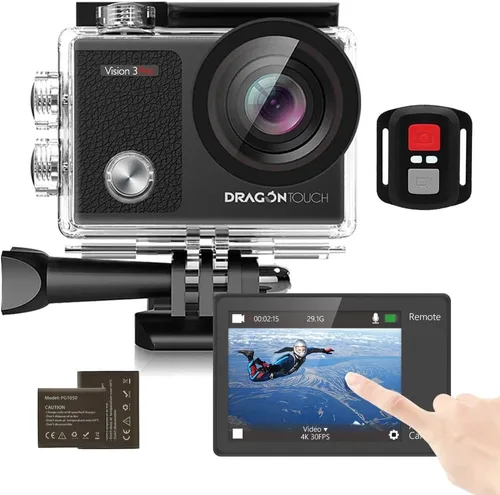 Miniatura 8 de Dragon Touch 4K30FPS Action Camera Vision 3 20MP 100FT Cámara de Acción Impermeable Subacuática con Control Remoto 170° Gran Angular WiFi Cámara