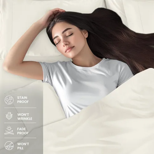 Miniatura 393 de Utopia Bedding Juego de sábanas Queen – Sábanas de 4 piezas para cama tamaño Queen, microfibra suave y transpirable, incluye 1 sábana bajera, 1 Gris