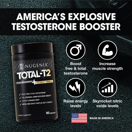 Miniatura 3 de Nugenix Total-T2 - Potenciador de testosterona y potenciador de óxido nítrico para hombres, Tesnor, S7, ElevATP, Tongkat, Citrullina, suplemento