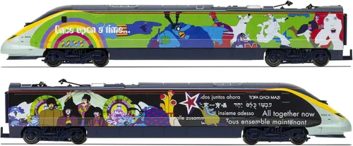 Miniatura 7 de Hornby R1253T - Juego de tren eléctrico R1253T The Beatles Yellow Submarine - Juego de iniciación de tren de calibre OO, trenes vintage